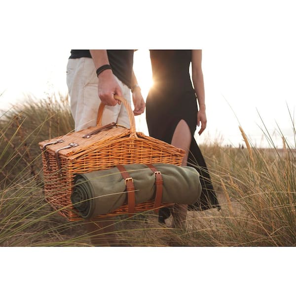 Picnic Time Somerset Sage Wood Picnic Basket 213-87-130-000-0