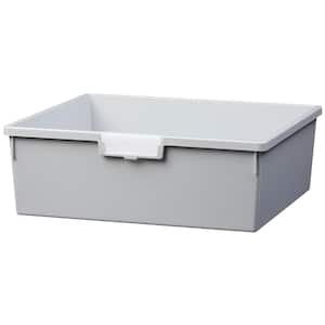 12 Gal. 6 in. Wide Line Double Depth Storage Tote in Light Gray (Pack of 3)