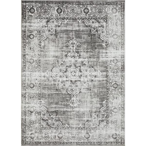 LOOMAKNOTI Rhane Allinzie Cream 9 ft. 10 in. x 12 ft. 10 in. Oriental Polypropylene Area Rug