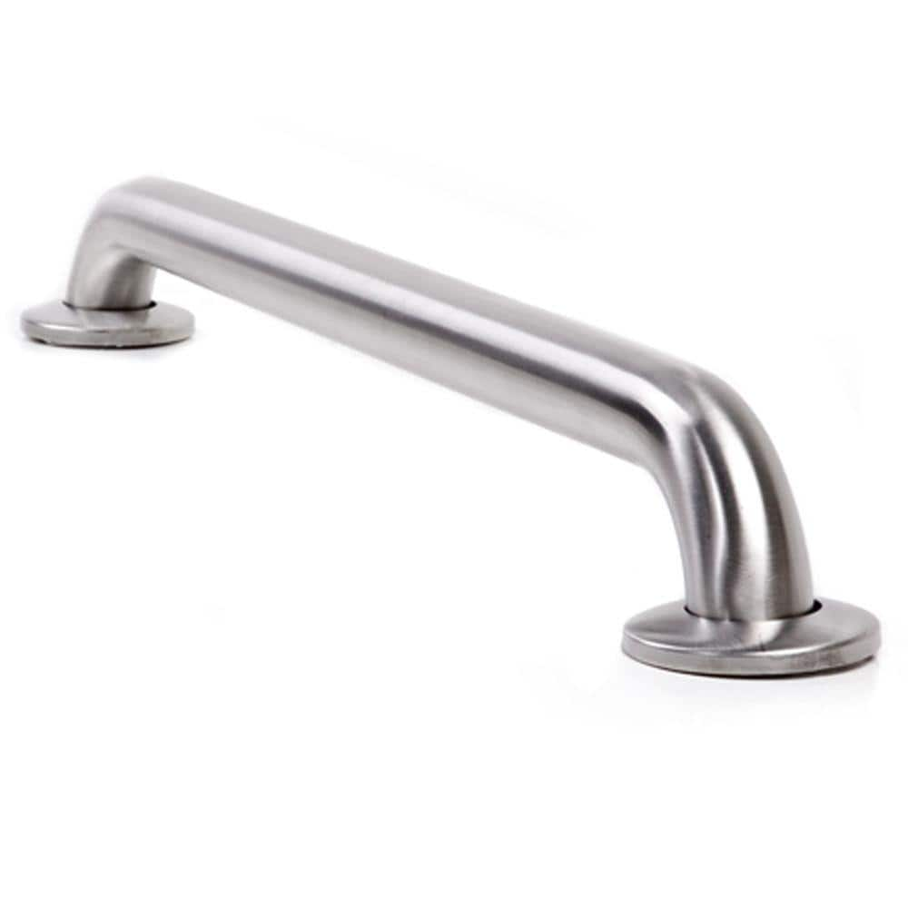 ARISTA 24 in. x 1-1/2 in. Concealed Screw Grab Bar in Brushed Stainless ...