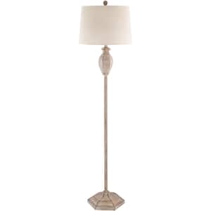 Eburne 59 in. Gray Indoor Standard Floor Lamp