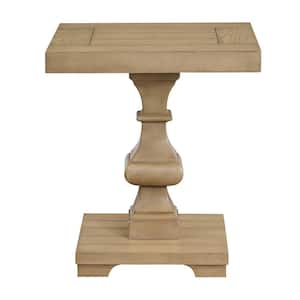 Dory 22 in. Sand Brown Wood Square End Table