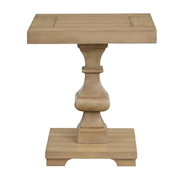 Steve Silver Dory 22 in. Sand Brown Wood Square End Table