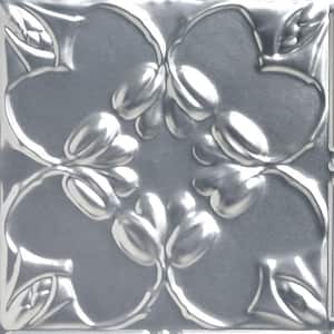 Take Home Sample - Lilac Lacquered Steel 1 ft. x 1 ft. Decorative Tin Style Lay-in Ceiling Tile (1 sq. ft./case)