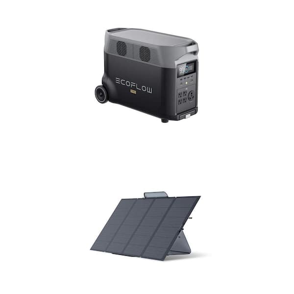 DELTA Pro 3600Wh Solar Generator, 3600W Output and 400-Watt Portable Solar Panel Combo