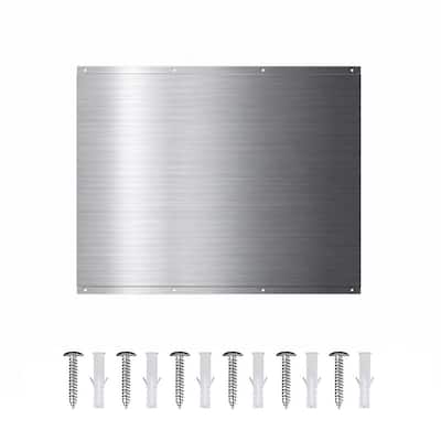 24 x 30 in. for 30 in. Range Hood Stainless Steel Kitchen Backsplash, Easy to Install