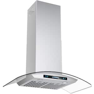 36 in. 900 CFM Ducted Wall Mount Range Hood Tempered Glass in Stainless Steel with Intelligent Gesture Sensing