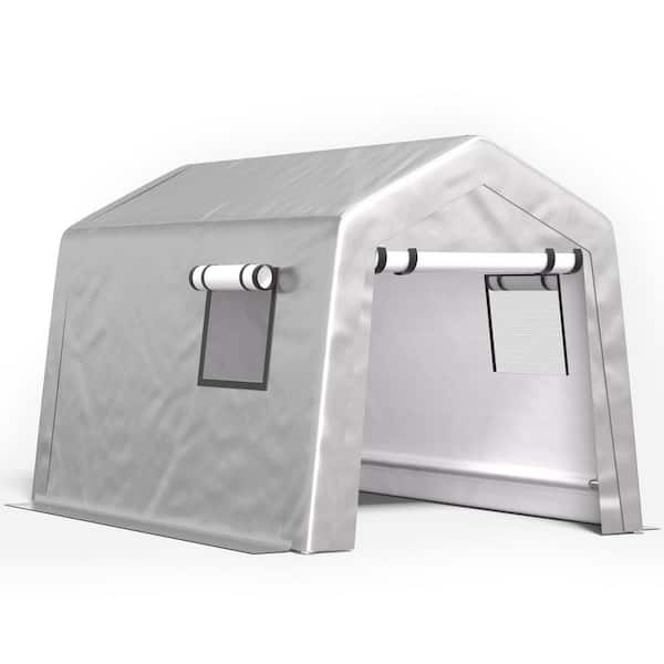 6 ft. x 8 ft. Heavy-Duty Portable Carport Garage Tent with UV-Resistant Waterproof Cover