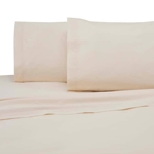 Martex 3-Piece Ivory Solid 225 Thread Count Cotton Blend Twin XL Sheet Set