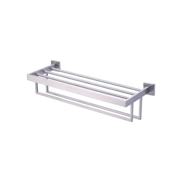 24 in. Wall Mounted Double Towel Bar in Brushed Nickel