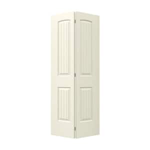 36 in. x 80 in. Santa Fe Vanilla Painted Smooth Molded Composite Closet Bi-fold Door