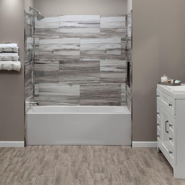 25.6 in. L x 14.8 in. W Louvre Granite No Grout Vinyl Wall Tile (21 sq. ft./case)