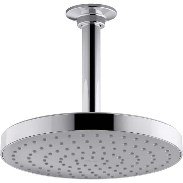 KOHLER Awaken 1-Spray Pattern 8 in. Single Ceiling Mount Fixed Shower Head in Polished Chrome