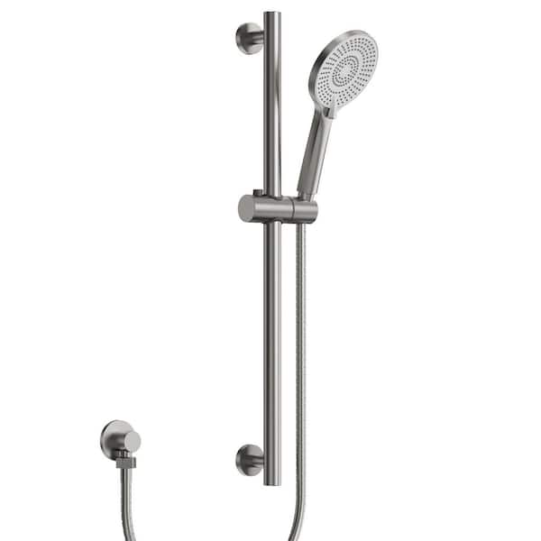 EVERSTEIN 1-Handle 3-Spray Shower Faucet 2.5 GPM with Slide Bar in Brushed Nickel