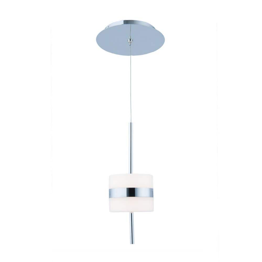 Sleek Chrome LED Mini Pendant with Adjustable Height