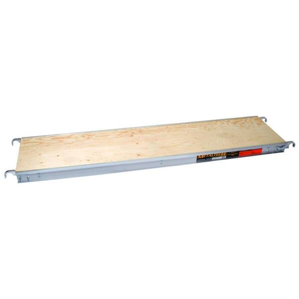 MetalTech 7 ft. x 19 in. Aluminum Scaffold Platform with Plywood Deck
