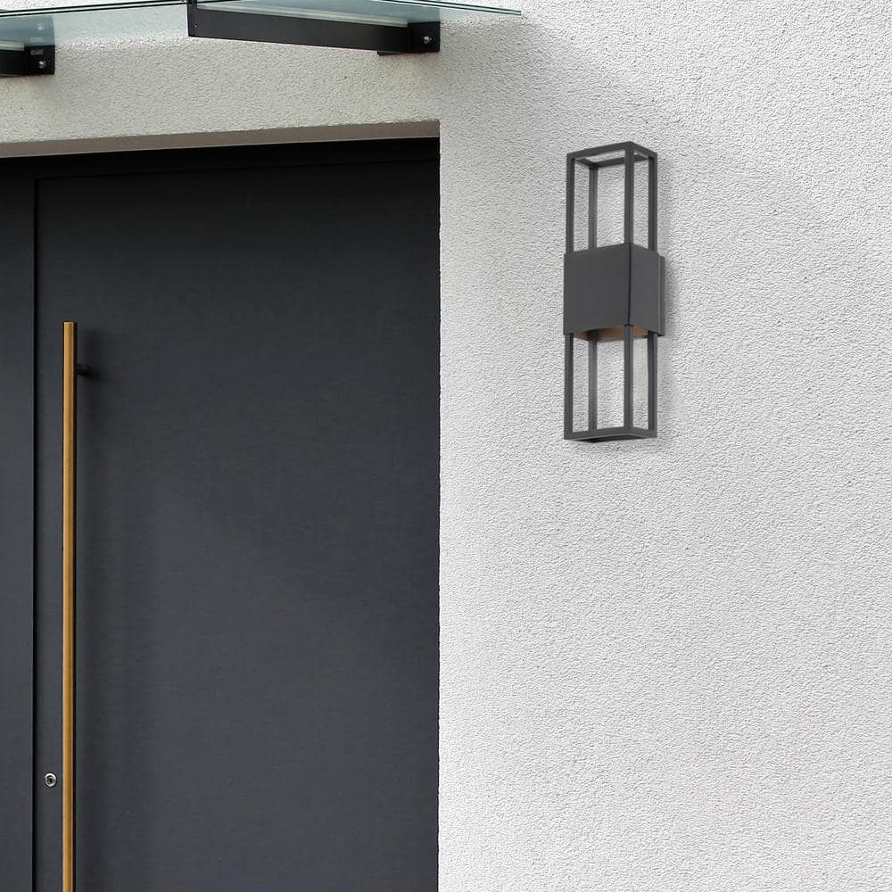 Nightvision 16" Black and Gold Dimmable LED Sconce