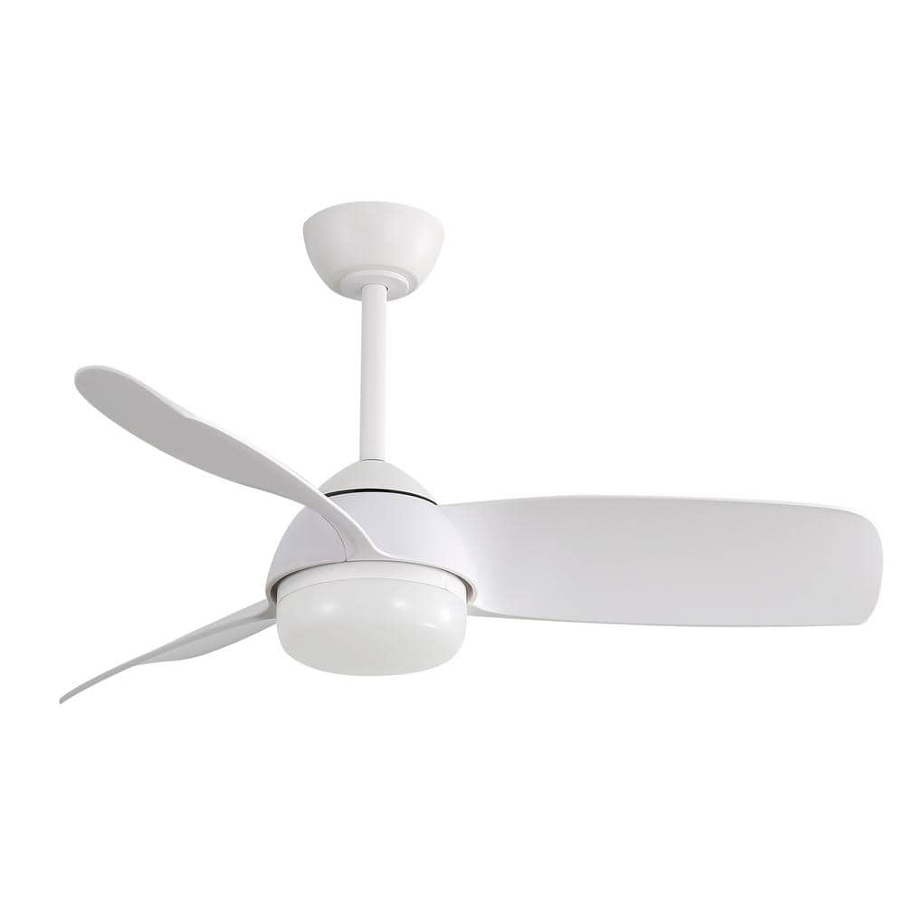 42 in. Indoor White ABS Ceiling Fan with 6 Speed Remote Control and Dimmabl