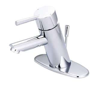 4 in. Centerset Single-Handle Standard Bathroom Faucet with Drain Assembly in Polished Chrome