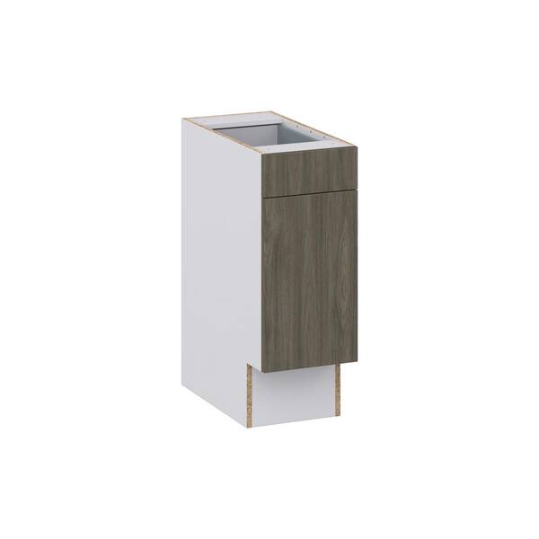 J COLLECTION Medora Textured Slab Walnut Assembled 12 in.W x 30 in. H x 21 in.D Vanity ADA 3 Drawers Base Kitchen Cabinet