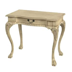 Dupree 35 in. W Rectangular Beige 1 Drawer Wood Writing Desk