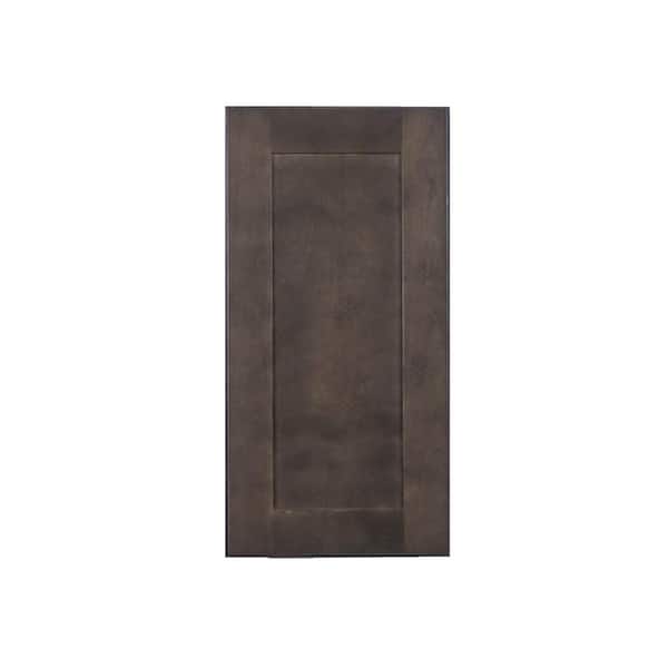 LIFEART CABINETRY Lancaster Shaker Assembled 9 in. x 30 in. x 12 in. 1 Door Wall Cabinet with 2 Shelves in Vintage Charcoal