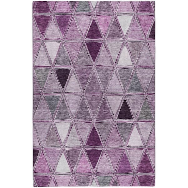Dream Shag Premium Machine Washable Abstract ADS722 Merlot 5 ft. x 7 ft. 6 in. Area Rug