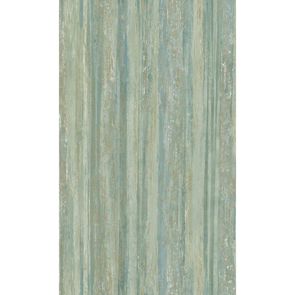 Walls Republic Duck Egg Distressed Metallic Tree-Bark Earthy Wallpaper Non-Woven Material Non-Pasted Covered 57 sq. ft. Double Roll