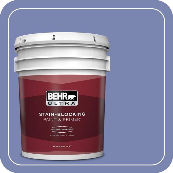 BEHR ULTRA 5 gal. #610B-5 Corsican Purple Extra Durable Flat Interior Paint & Primer