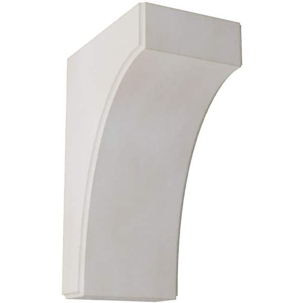 Ekena Millwork 5-1/4 in. x 12 in. x 8 in. Chalk Dust White Clarksville Wood Vintage Decor Bracket