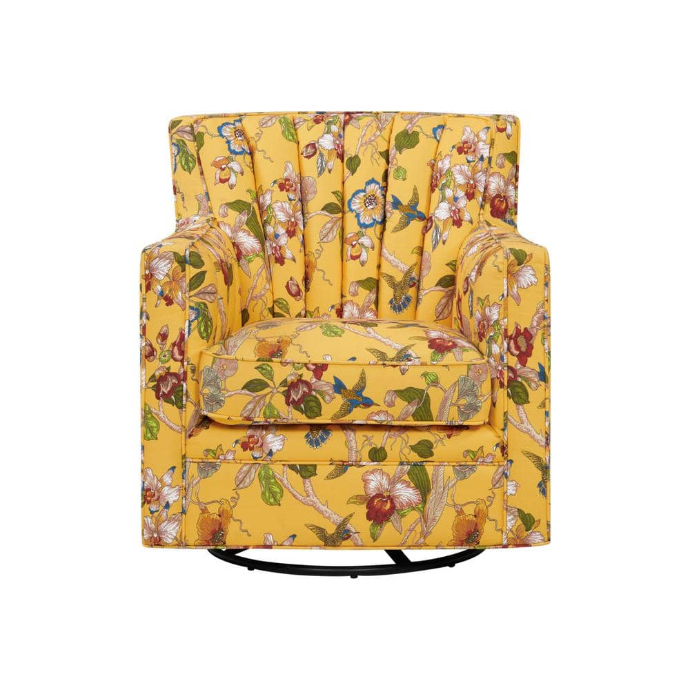 yellow floral chair