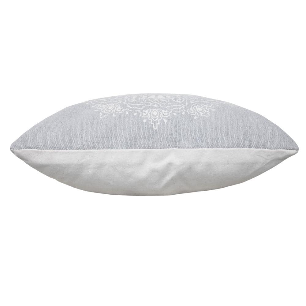 Bohemian Transitional Stonewashed 20" Square Mandala Medallion Cotton Throw Pillow