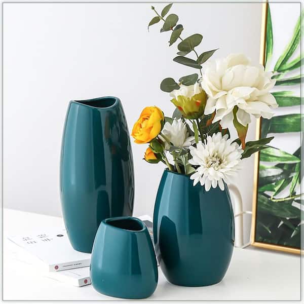 Afoxsos Ceramic Vase Set of 3 Flower Vase for Home Decor