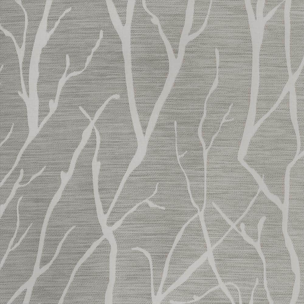 Dove Grey Linen Look Blackout Grommet Curtain Panels, 52" x 108"