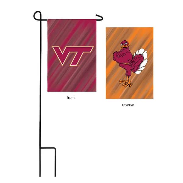 1 ft. x 1-1/2 ft. Virginia Tech University 2-Sided Garden Flag with 3-2/3 ft. Metal Flagpole