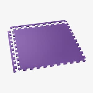 Purple 24 in. W x 24 in. L x 3/8 in.Thick Multipurpose EVA Foam Exercise/Gym Tiles (4 Tiles/Pack) (16 sq. ft.)