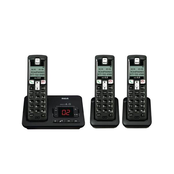 RCA DECT 6.0 Cordless Digital Phone with 3-Handsets and ITAD