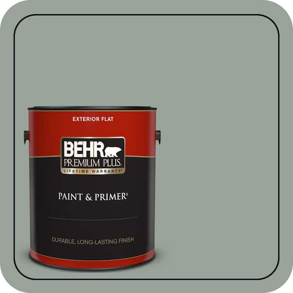 BEHR PREMIUM PLUS 1 gal. #N410-4 Natures Gift Flat Exterior Paint & Primer