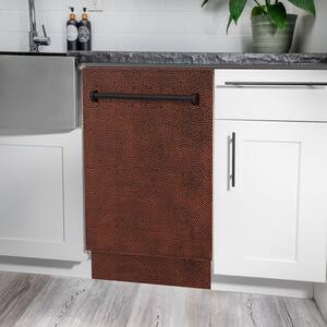 18" Compact 3rd Rack Top Control Dishwasher in Hand Hammered Copper with Stainless Steel Tub, 51dBa (DWV-HH-18)
