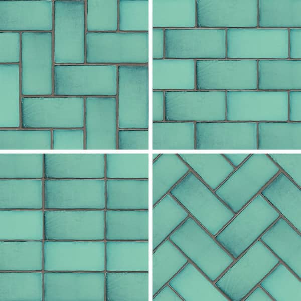 Merola Tile Antic Special Lava Verde 3 in. x 6 in. Ceramic Wall
