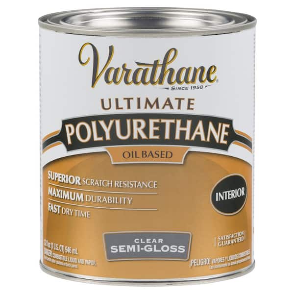 Varathane 1 qt. Clear Semi-Gloss Oil-Based Interior Polyurethane (2-Pack)