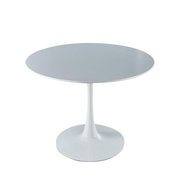 Tenleaf 42.1 in. White Wood MDF Outdoor Coffee Table for 4-6 people