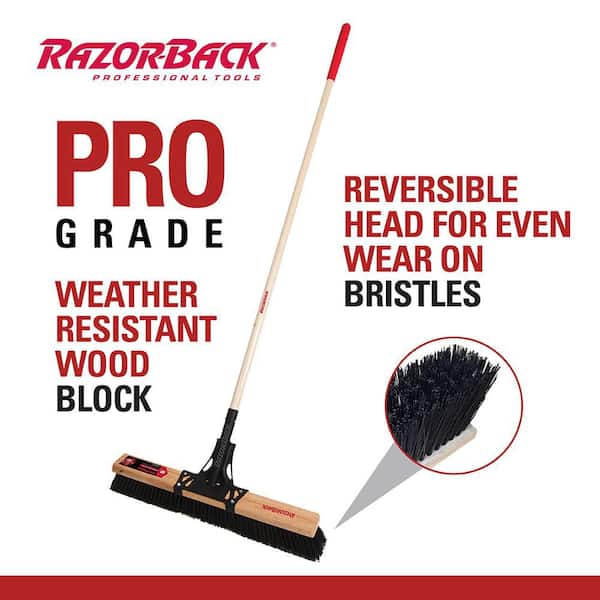 Razor-Back 24 in. Rough Push Broom BR24RG17 - The Home Depot