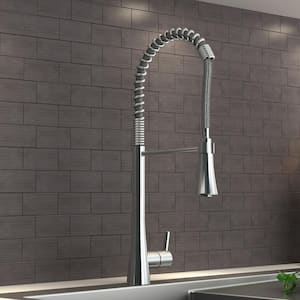 i2 Single-Handle Pull-Down Sprayer Kitchen Faucet with Pre-Rinse Sprayer in Brushed Nickel