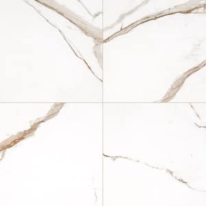Regallo Calacatta Marbella 24 in. x 24 in. Matte Porcelain Floor and Wall Tile (11.63 sq. ft./Case)
