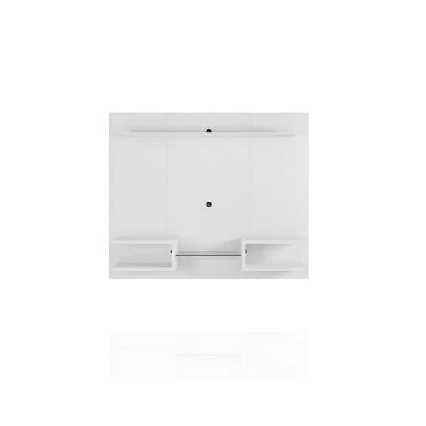 Luxor Buffalo 64.25 in. White Floating Entertainment Center Fits TVs Up to 50 in. with Shelves and Cable Management