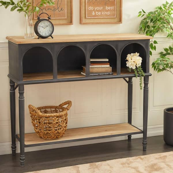 2 shelf console