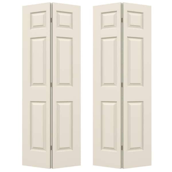 JELD-WEN 36 in. x 80 in. Colonist Primed Smooth Molded Composite Closet Bi-Fold Double Door