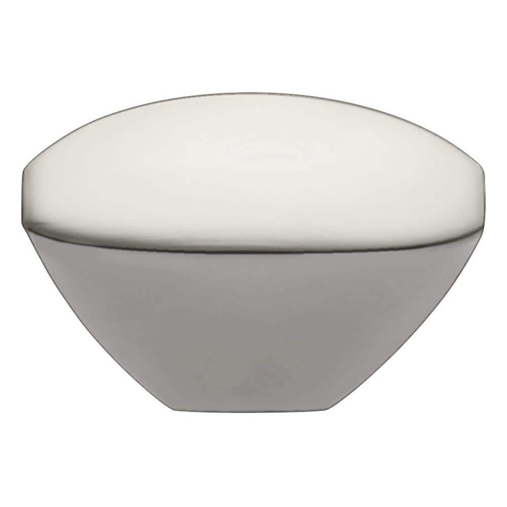 Polished Nickel Oval Cabinet Knob with Mounting Hardware
