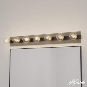 Donelson 36.25 in. 7-Light Brushed Iron Vanity Light